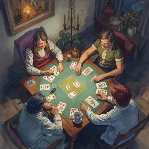 Sảnh game bài OA88 với các bàn Tiến Lên, Phỏm, Poker